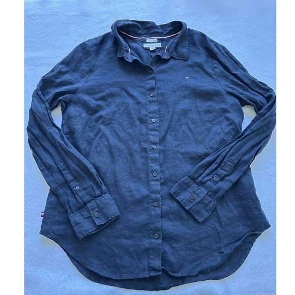 Tommy Hilfiger Other - Tommy Hilfiger Men's Long Sleeve Navy Blue Button Down Shirt Large